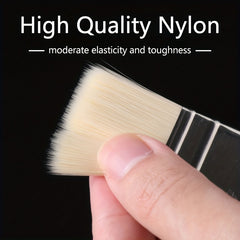 Nylon Hair Brush Flat Headed Painting Brush Pigment Brush