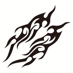 Flame Pattern Bumper Stickers, Waterproof Decorative for Car Scratches
