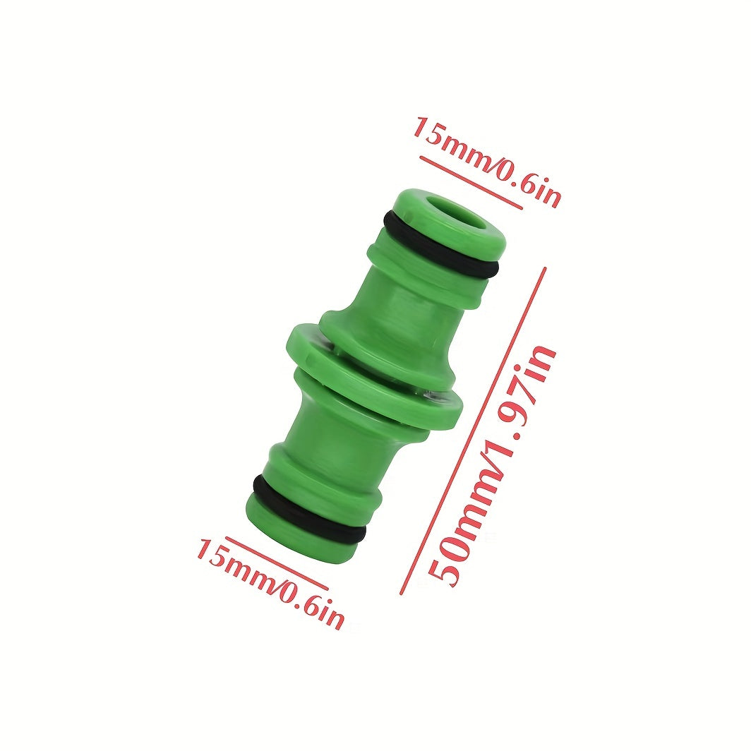 2pcs Plastic Double Extension Pipe Repair Joint Bidirectional Docking Nipple