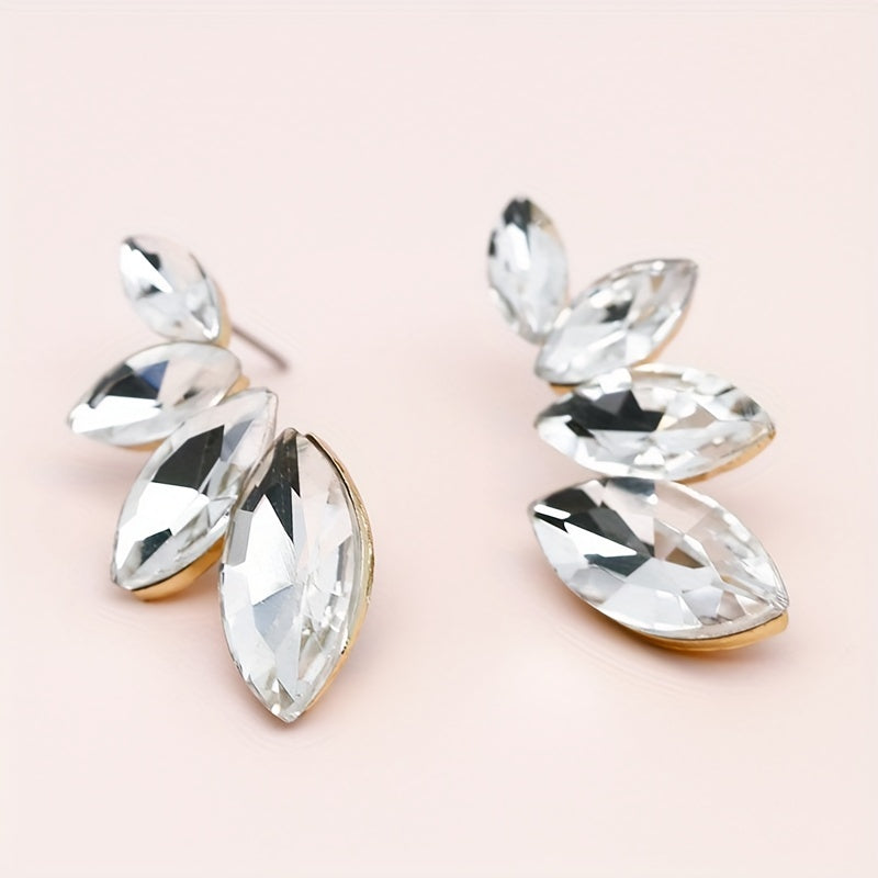 Zircon Decor Stud Earrings Bohemian Style Jewelry