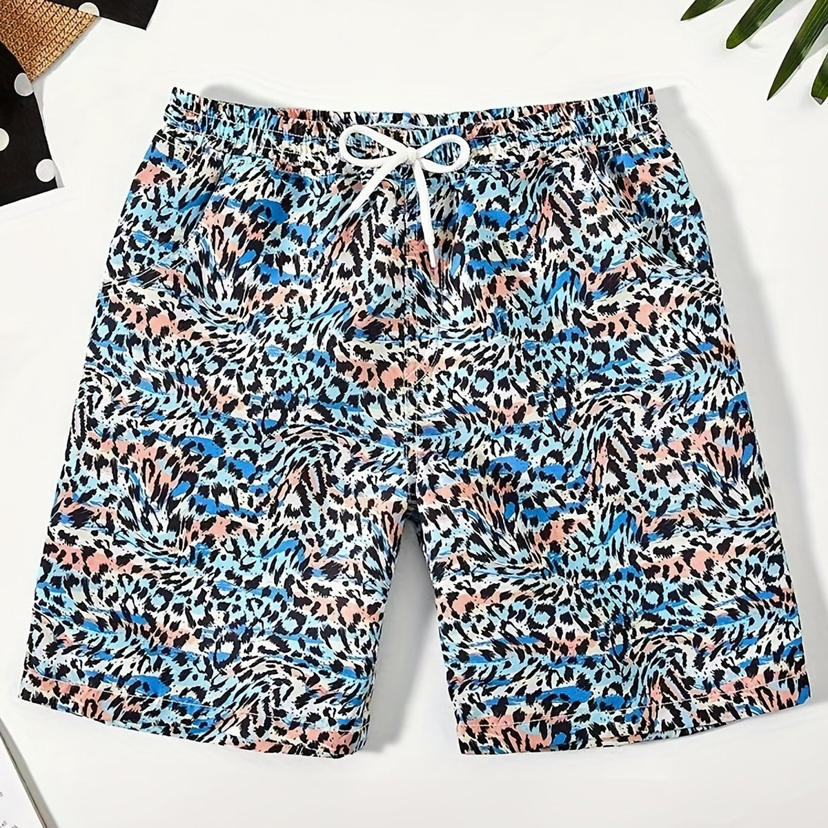Boys' Leopard Print Quick Dry Surf Shorts