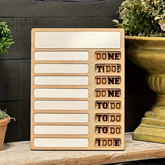 Wooden Schedule Board Housework Table Student Itinerary Note Board