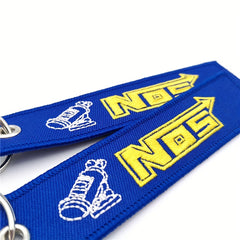 JDM Style Keychain Lanyard Woven Nylon Keyring Strap