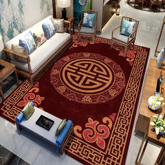 Vintage Oriental Floral Area Rug Soft Non Slip Carpet Machine Washable