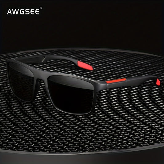 Polarized Sports Sunglasses Rectangular Frame for Men Women