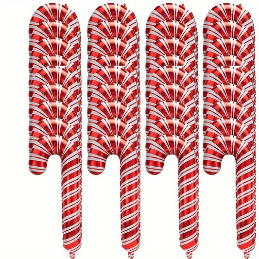 30pcs Christmas Candy Cane Foil Balloons Xmas Party Decoration