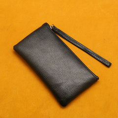 Men's Long Zipper Wallet PU Leather Clutch Bag Mobile Phone Bag