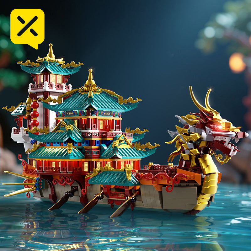 Dragon Boat Building Blocks Model for Parties