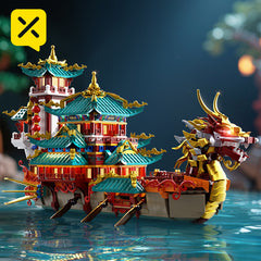 Dragon Boat Building Blocks Model for Parties