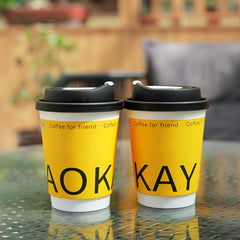 10pcs Portable Coffee Cups With Lids Hot Coffee Sharing Cups