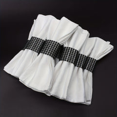 6pcs Rhinestone Napkin Rings for Parties, Weddings, and Gatherings