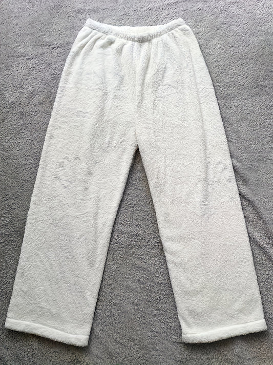  Solid Plush Warm Winter Pants