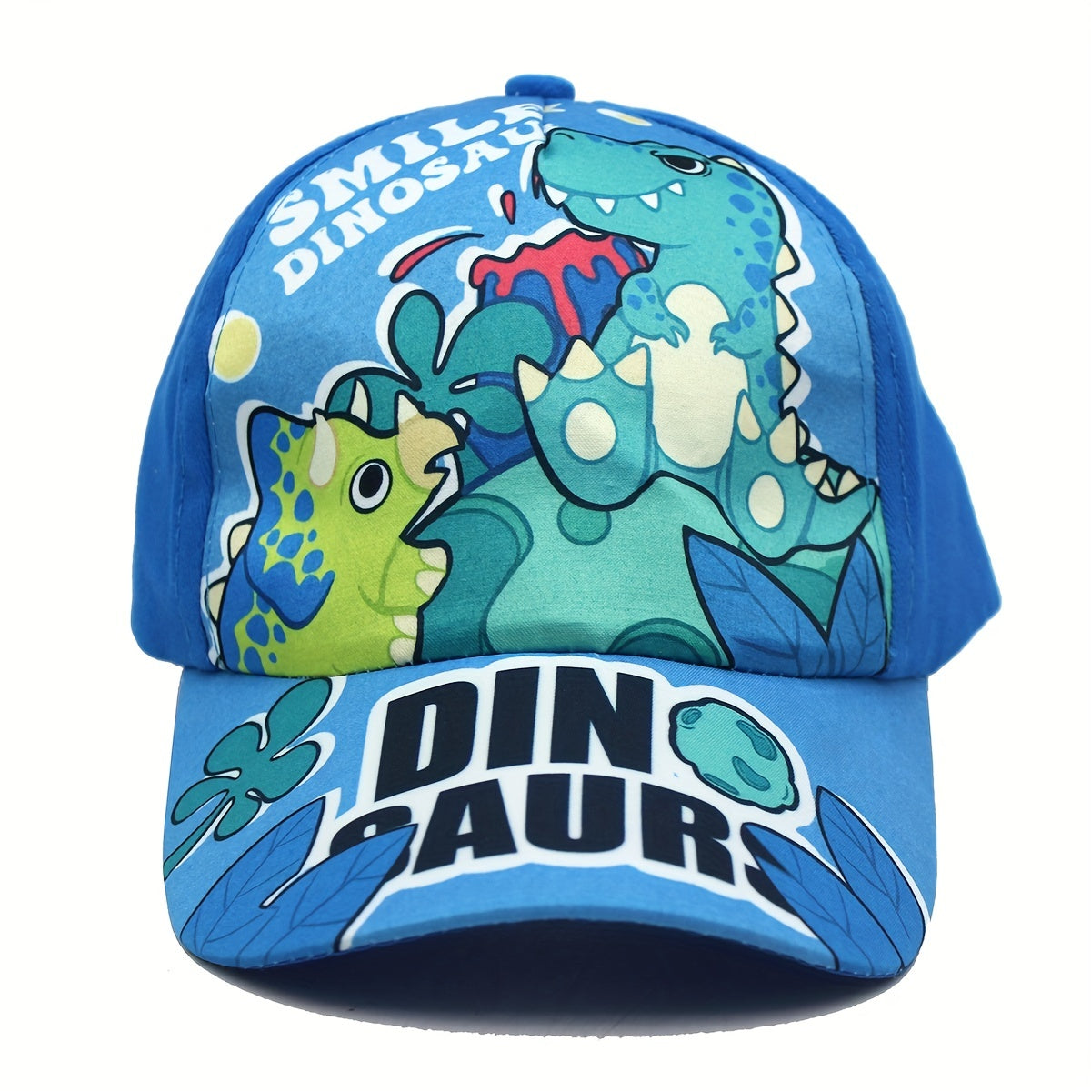 Dinosaur Embroidery Print Wide Brim Baseball Cap
