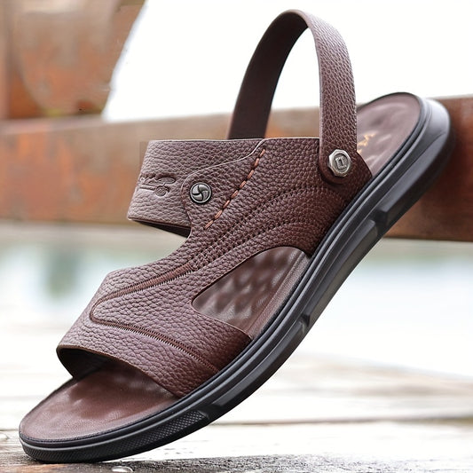 Men's Stitched Slide Sandals Assorted Colors Outdoor Walking Shoes
