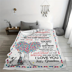 Warm Comfortable Throw Blanket Gift for Granddaughter