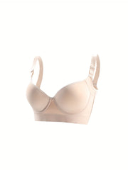 Solid Push Up Bra Comfy Anti-Sag Everyday Women's Lingerie