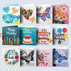 1pc Diamond Painting DIY Greeting Card Artificial Diamond Embroidery