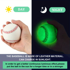 12pcs Glow In The Dark Baseball Set with Stand