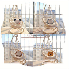BJD Dollhouse Hanging Chair Swing Hammock Set 1:12 Scale
