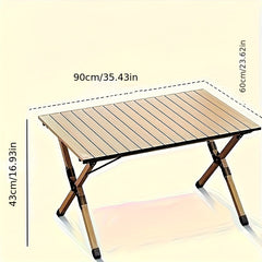 Folding Egg Roll Table Portable Picnic Table for Camping