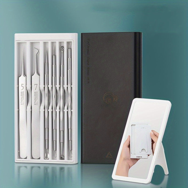 6pcs Fine Tip Blackhead Remover Tweezers for Acne