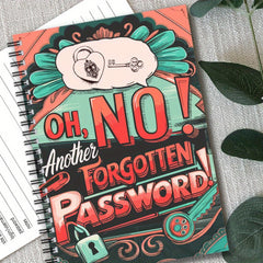 Spiral Password Notebook 70 Pages: Forgotten Passwords Logbook