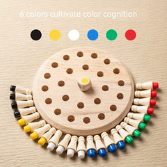 Wood Memory Match Chess Set Educational Puzzle Toy Concentration Training