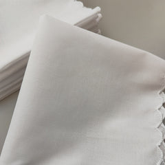 6pcs Crescent Shape Handkerchiefs for Wedding and DIY Supplies