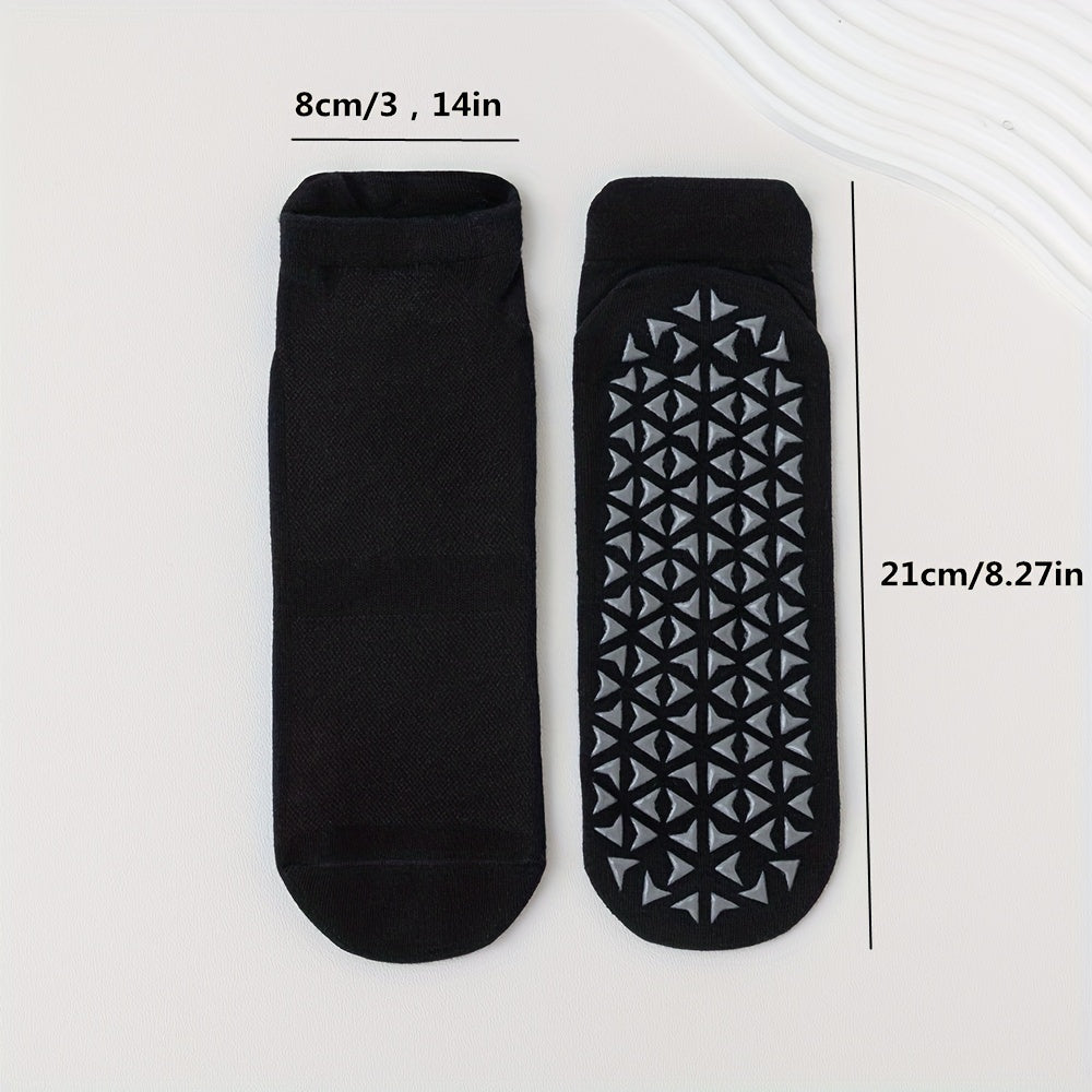 Women's Non-Slip Yoga Pilates Socks Breathable Tube Dance Training Socks
