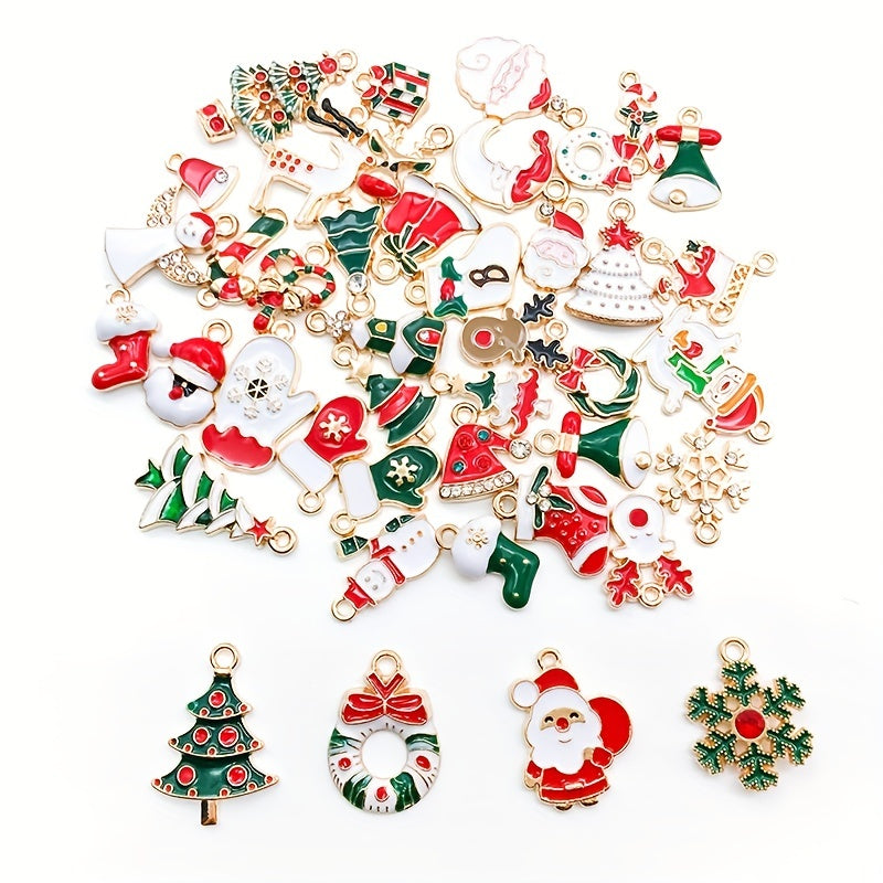 Christmas Snowman Hat Santa Claus Alloy Pendant DIY Accessories