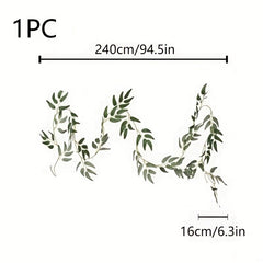 Stunning Willow Leaf Vine Hanging Garland for St Patrick's and Christmas Decor