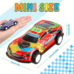 50 Pcs Pull Back Toy Cars Mini Die Cast Race Cars Vehicles Bulk