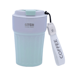 Stainless Steel Travel Coffee Mug 400ml Gradient Vacuum Water Cup