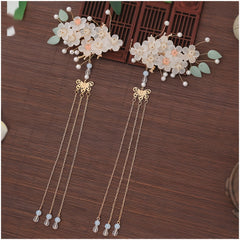 Chinese Flower Hair Clip Non-slip Duck Billed Hair Accessory