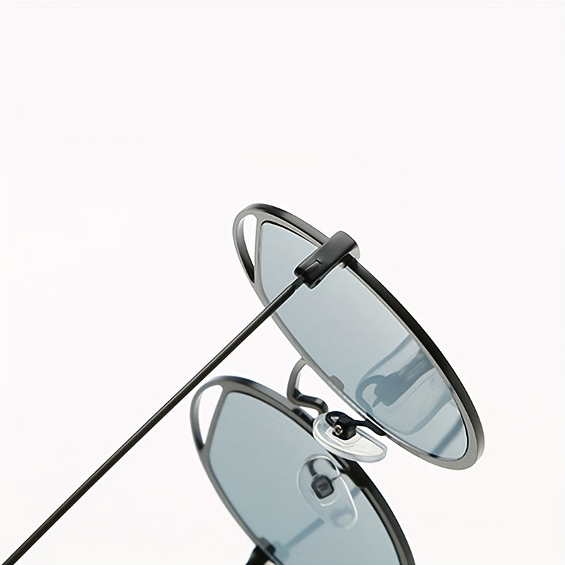 Y2K Round Metal Sunglasses Retro UV400 Sun Shades Glasses