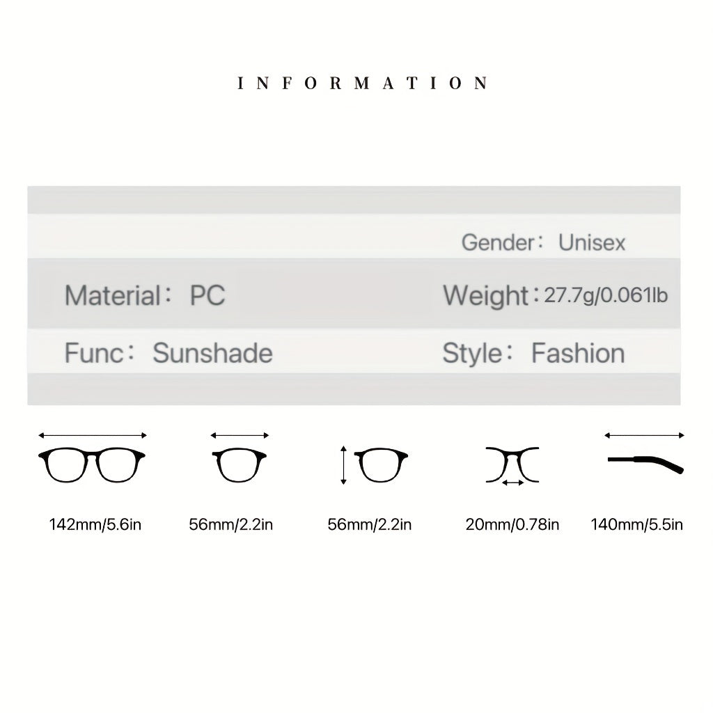 Y2K Square Sunglasses UV400 Sun Shades for Driving Beach Travel