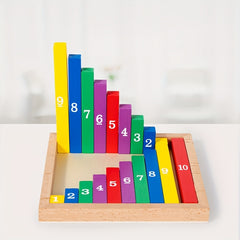 Colorful Wooden Math Learning Sticks Counting Aid