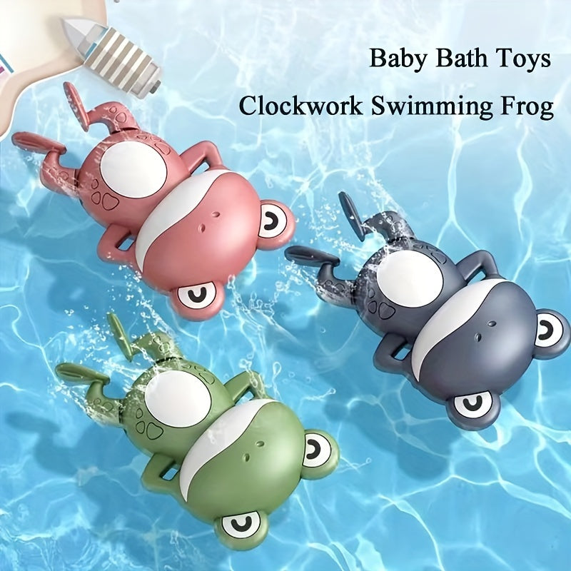 Baby Splashing Frog Toy Wind up Small Frog Swimming Bath Toy Gift