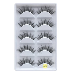 Z'LRAQI BEAUTY 5 pairs Faux Mink False Eyelashes Long Natural and Stylish