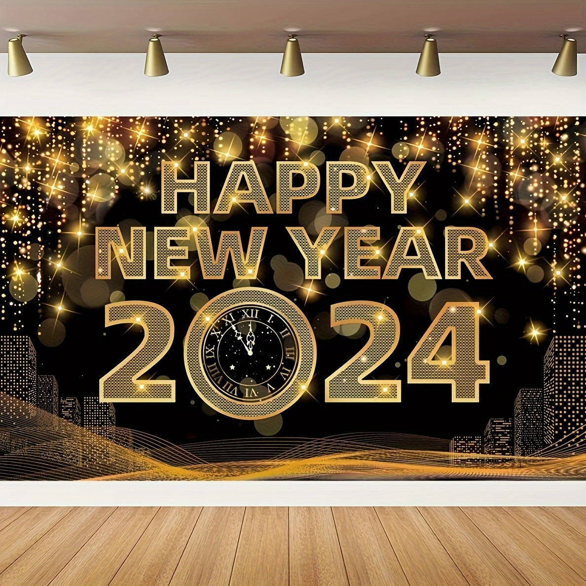 New Year Countdown Cloth Hanging Banner Party Decoration