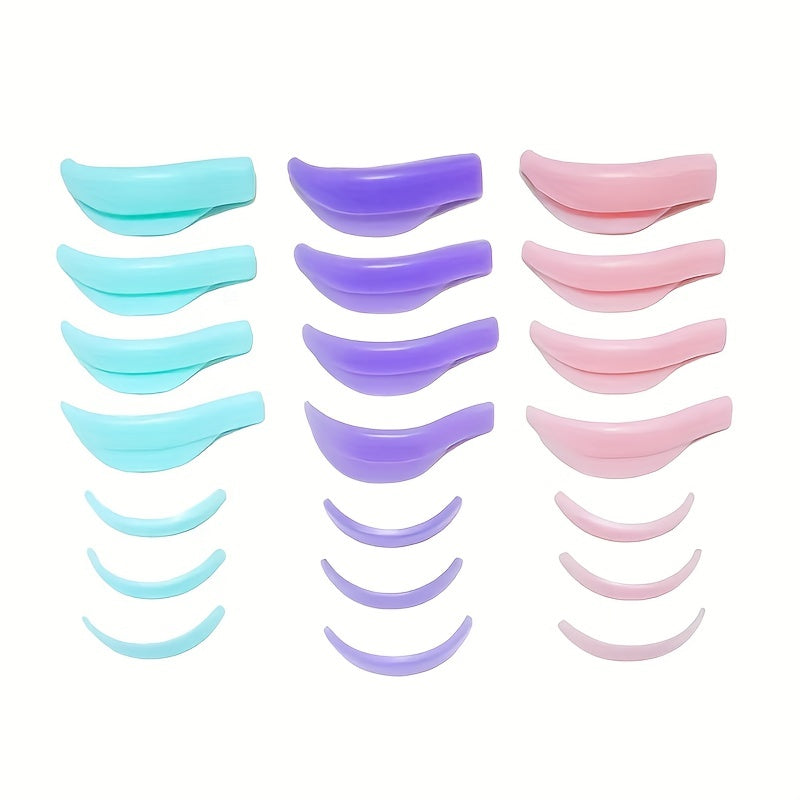 Silicone Eyelash Perm Pads Lash Lift Set 7 Pairs for 3D Curler & Extensions