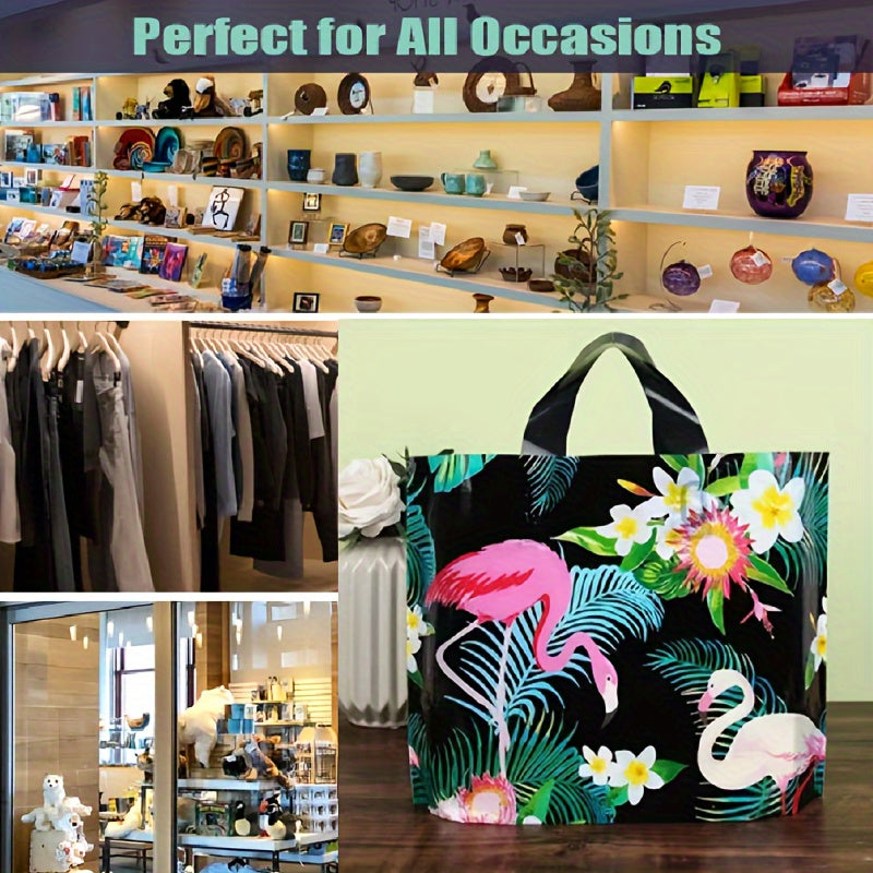 10pcs Flamingo Christmas Gift Bag Hand Packaging Bag Commercial