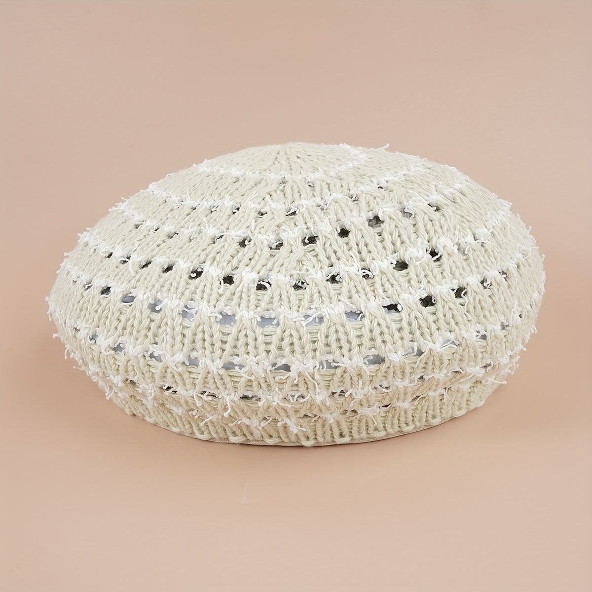 Striped Hollow Beret Hat Summer Breathable All-match Painter Hat