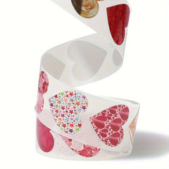 500pcs Red Heart Stickers Wedding Gift Packaging DIY Stickers