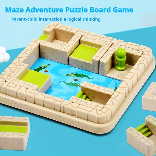 Maze Adventure Game 48 Level Educational Toy for Kids with Storage Box