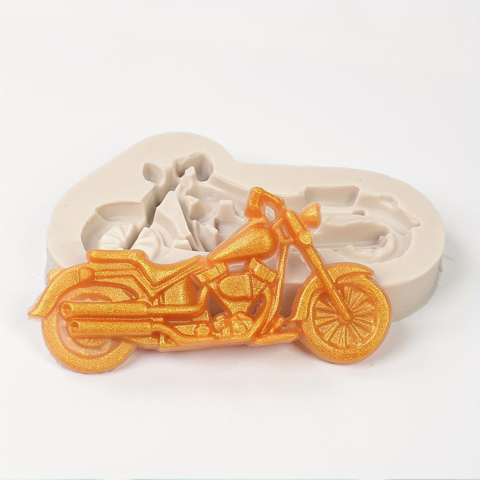 1pc 3D Motorcycle Silicone Mold for Baking Fondant Cake Decorating