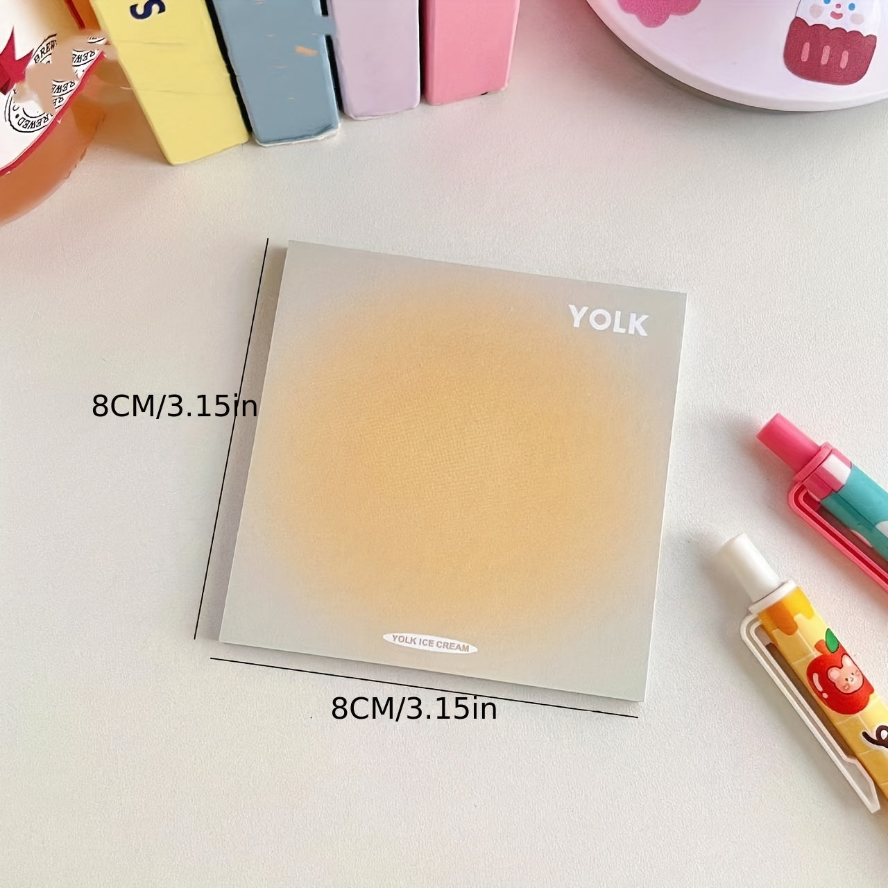 Egg Yolk Smudge Sticky Note Gradient Stickable Sticky Note Sticker