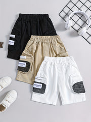 Boys Cotton Shorts with Pockets for Summer Outdoor