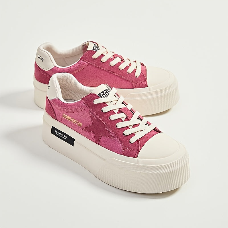 Women's Chunky Sport Shoes with Star Pattern