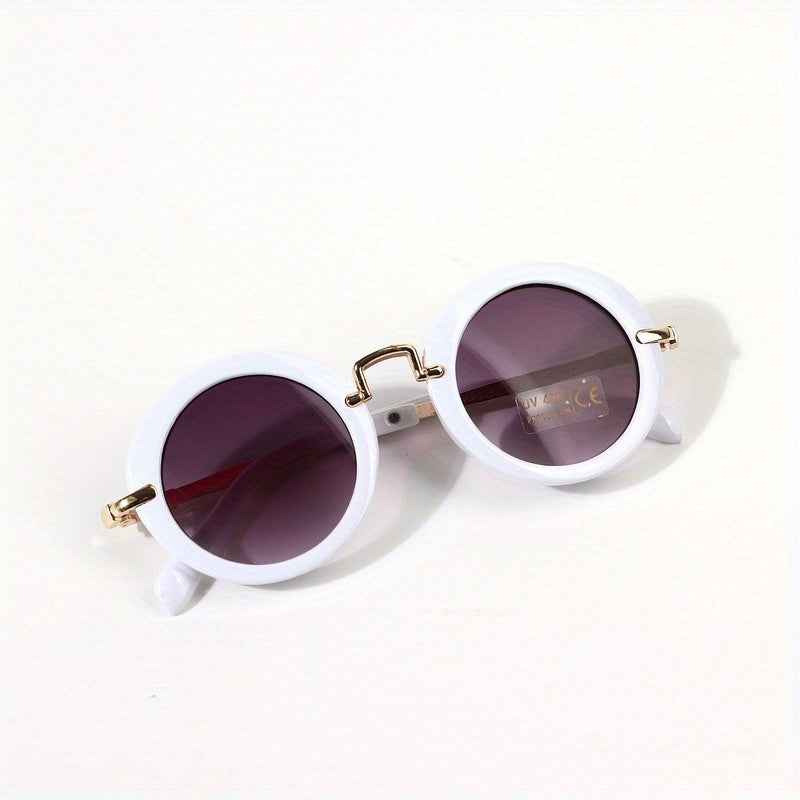 Vintage Y2K Round Frame Sunglasses Sun Protection